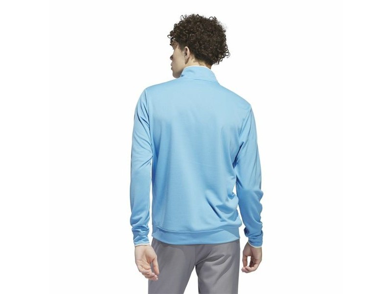 Мъжки суичър без качулка Adidas Lightweight Half-Zip Син Вода L