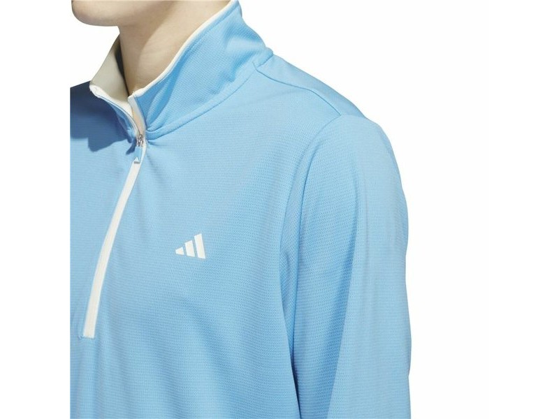 Мъжки суичър без качулка Adidas Lightweight Half-Zip Син Вода L