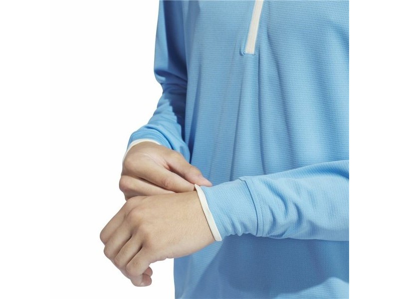 Мъжки суичър без качулка Adidas Lightweight Half-Zip Син Вода L