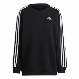 Дамски суичър без качулка Adidas 3S Fl Os Swt Черен L/XL