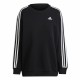 Дамски суичър без качулка Adidas 3S Fl Os Swt Черен L/XL