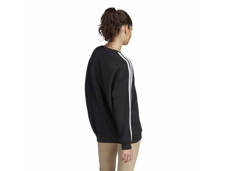 Дамски суичър без качулка Adidas 3S Fl Os Swt Черен L/XL