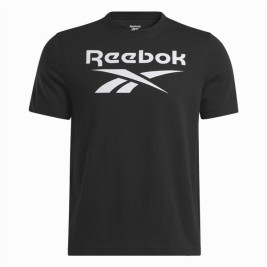 Мъжка тениска с къс ръкав Reebok Identity Big Stacked Logo Черен S