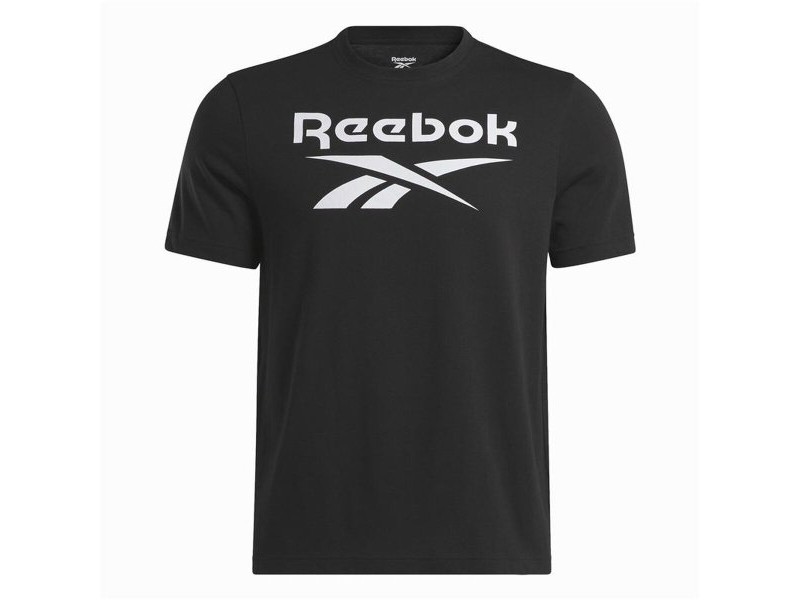 Мъжка тениска с къс ръкав Reebok Identity Big Stacked Logo Черен S
