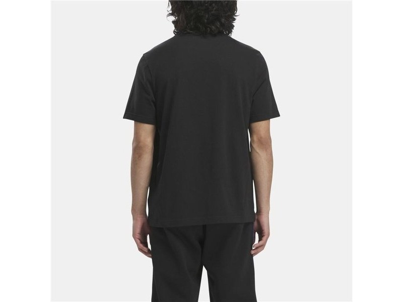Мъжка тениска с къс ръкав Reebok Identity Big Stacked Logo Черен S