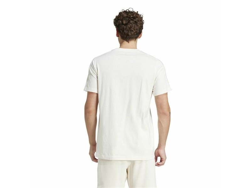 Мъжка тениска с къс ръкав Adidas Essentials 3 Bandas Бял L