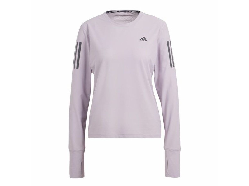 Дамска тениска с дълъг ръкав Adidas Own the Run Лилав