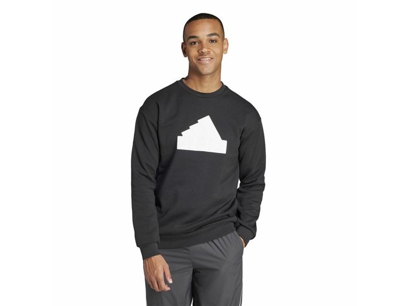 Мъжки суичър без качулка Adidas Fi Bos Crw Черен XXL