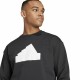 Мъжки суичър без качулка Adidas Fi Bos Crw Черен XXL
