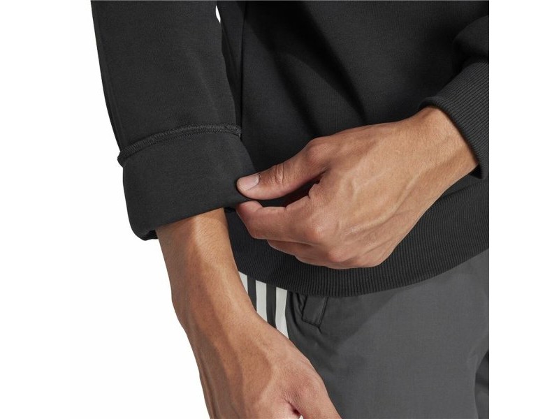 Мъжки суичър без качулка Adidas Fi Bos Crw Черен XXL
