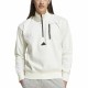 Мъжки суичър без качулка Adidas City Es e Fleece Half-Zip Бял XXL