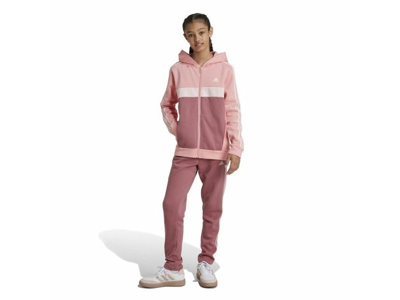 Детски Анцуг Adidas Tiberio 3-Stripes Colorblock Fleece Розов