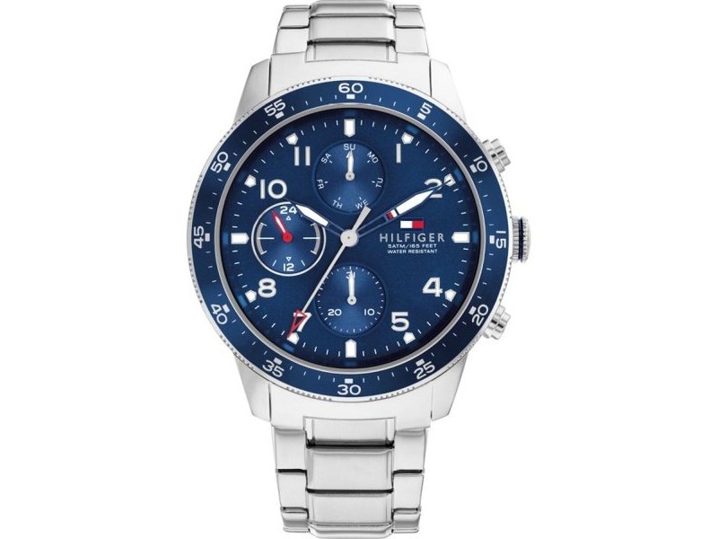 Мъжки часовник Tommy Hilfiger 1791949 Сребрист (Ø 44 mm)