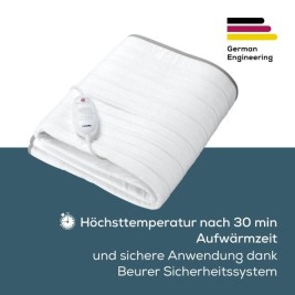 Електрическо Одеяло Beurer TS17 150 x 80 cm Бял Сив 100 % полиестер 65 W