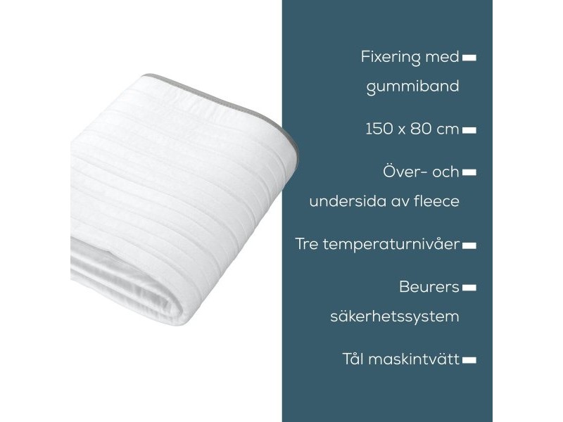 Електрическо Одеяло Beurer TS17 150 x 80 cm Бял Сив 100 % полиестер 65 W