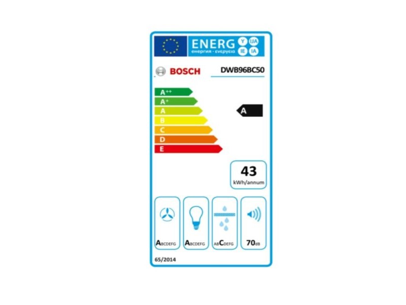 Конвенционален абсорбатор BOSCH DWB96BC50 590 m³/h 70 dB 215W