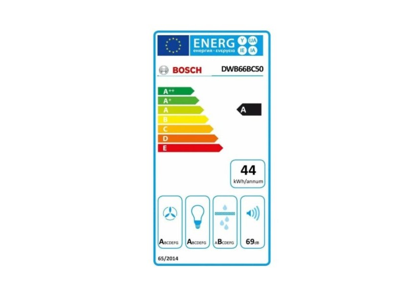Конвенционален абсорбатор BOSCH DWB66BC50 60 cm 590 m3/h 69 dB 220W Стомана