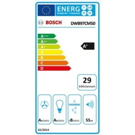 Конвенционален абсорбатор BOSCH DWB97CM50 90 cm 430 m3/h 140W A+ Сребрист Стомана