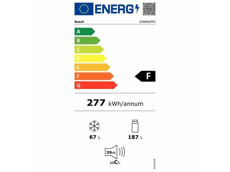 Комбиниран хладилник BOSCH KIN86AFF0  (177 x 56 cm)