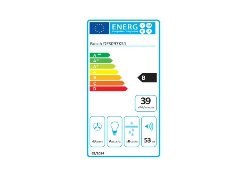 Конвенционален абсорбатор BOSCH 243735 90 cm 70 m3/h 140W Стомана