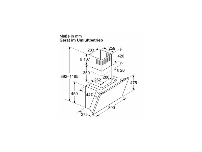 Конвенционален абсорбатор BOSCH DWK91LT60 Черен