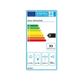 Конвенционален абсорбатор Balay 3BH263MB 60 cm 350 m3/h 72 dB 146W Бял