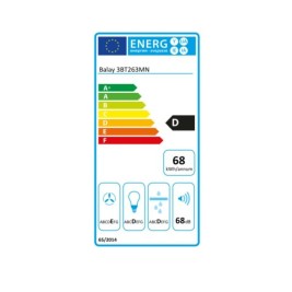 Конвенционален абсорбатор Balay 3BT263MN 370 m3/h 54 dB 146W Черен