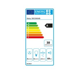 Конвенционален абсорбатор Balay 3BC696MB 90 cm 600 m3/h 69 dB 220W Бял