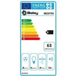 Конвенционален абсорбатор Balay 3BC077EX 75 cm 720 m3/h 65 dB 255W Стомана