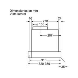 Конвенционален абсорбатор Balay 237515 90 cm 620 m3h 255W Стомана