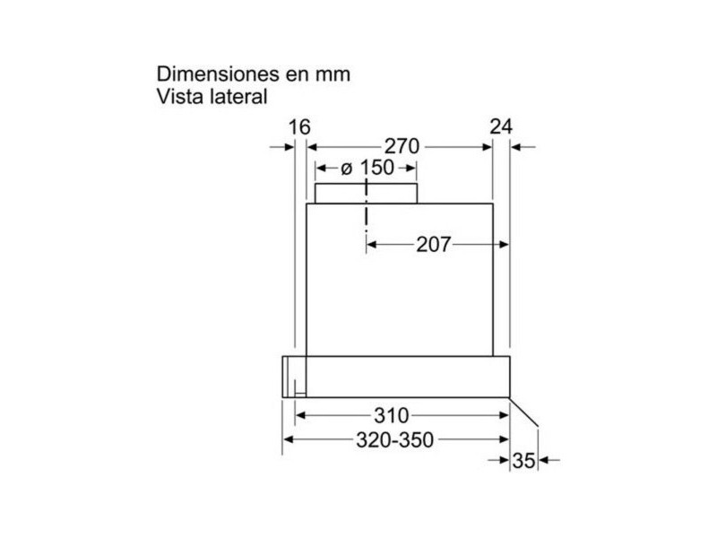 Конвенционален абсорбатор Balay 237515 90 cm 620 m3h 255W Стомана