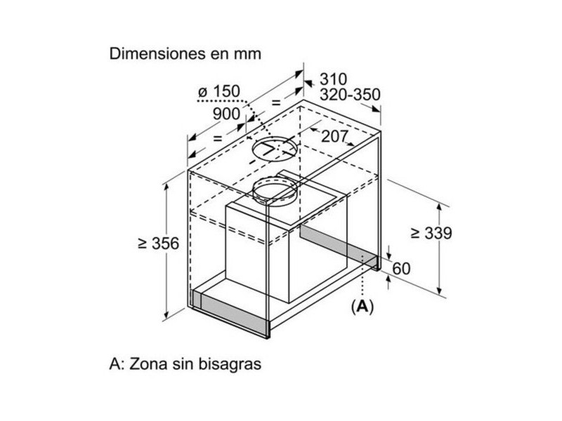 Конвенционален абсорбатор Balay 237515 90 cm 620 m3h 255W Стомана