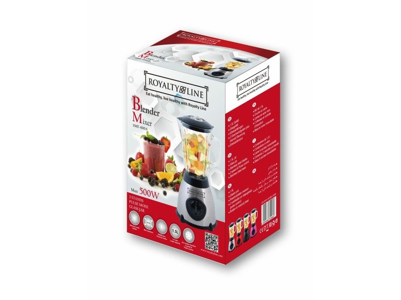 Блендер с чаша Royalty Line Сребрист 500 W 1,5 L
