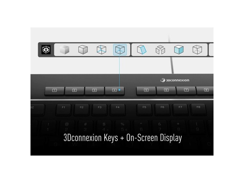 Клавиатура 3Dconnexion 3DX-700092 Черен Qwerty US