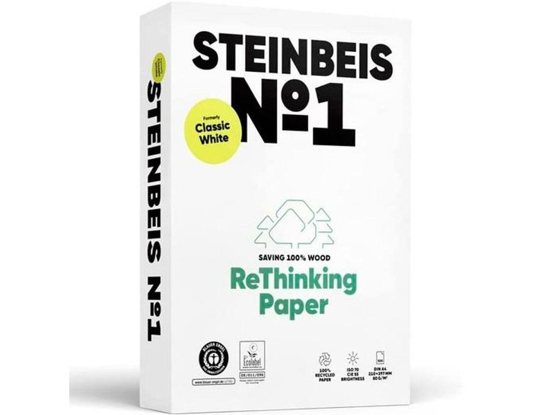 Хартия за Печат Steinbeis Бял Din A4 500 Листи
