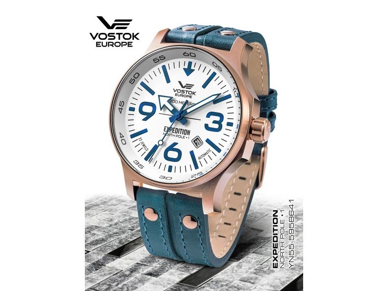 Мъжки часовник Vostok VOSTOK EXPEDITION YN55-595B641 Бял (Ø 47 mm)
