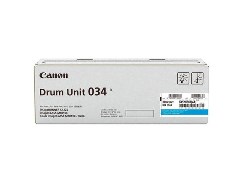 Барабан на принтера Canon 034 Синьо-зелен