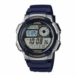 Мъжки часовник Casio WORLD TIME ILLUMINATOR - 5 ALARMS, 10 YEAR BATTERY Черен Сив (Ø 40 mm) (Ø 43 mm)