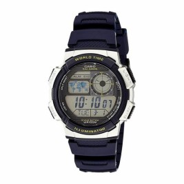 Мъжки часовник Casio WORLD TIME ILLUMINATOR - 5 ALARMS, 10 YEAR BATTERY Черен Сив (Ø 40 mm) (Ø 43 mm)
