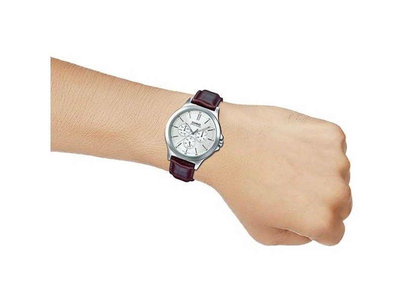 Мъжки часовник Casio MULTIFUNCTION SILVER, LEATHER (Ø 41,5 mm)