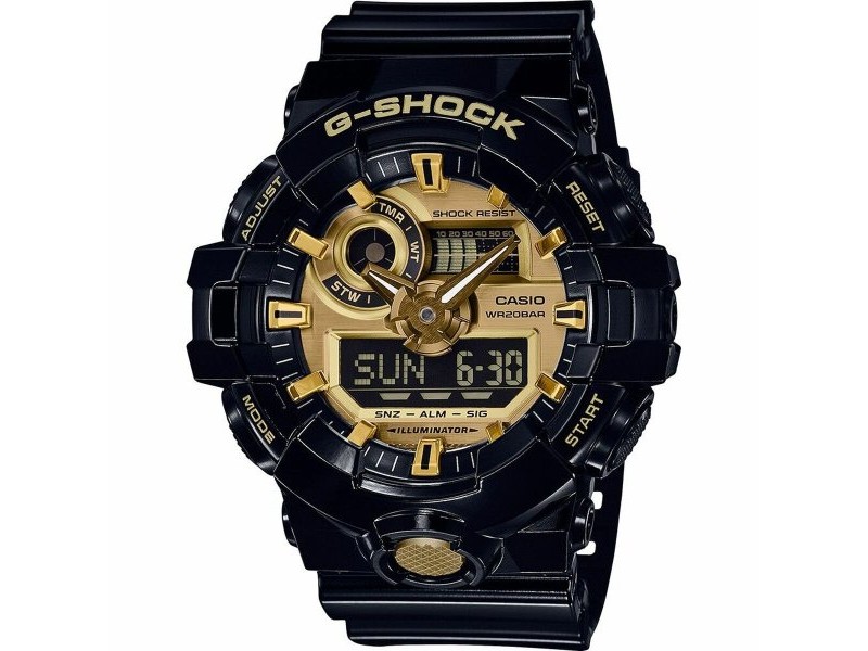 Мъжки часовник Casio G-Shock GA-710 Ø 49 mm Черен Злато
