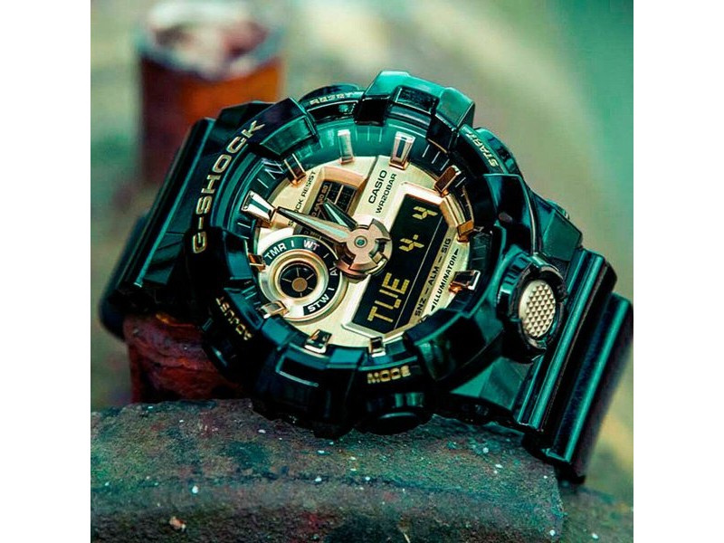 Мъжки часовник Casio G-Shock GA-710 Ø 49 mm Черен Злато
