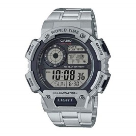 Мъжки часовник Casio ILLUMINATOR WORLDTIME Черен Сребрист (Ø 48 mm)