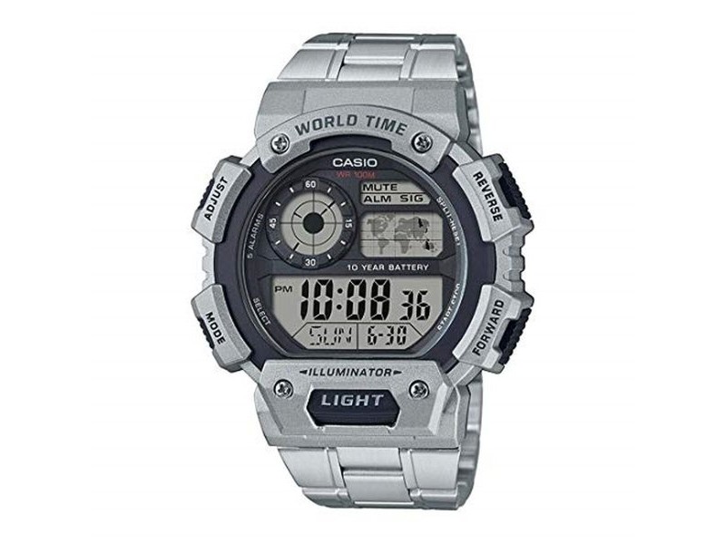 Мъжки часовник Casio ILLUMINATOR WORLDTIME Черен Сребрист (Ø 48 mm) Мъжки часовник Casio ILLUMINATOR WORLDTIME Черен Сребрист (Ø 48 mm)