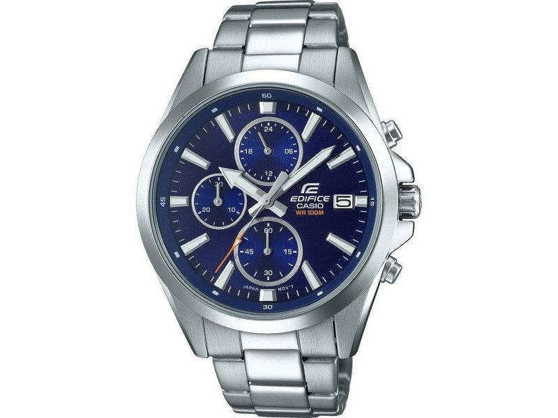 Мъжки часовник Casio EFV-560D-2AVUEF Син Сив Сребрист