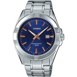 Мъжки часовник Casio BOLD DATE - BLUE Сребрист (Ø 43,5 mm)