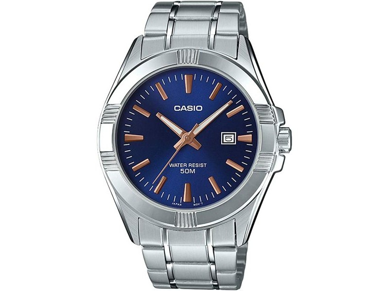 Мъжки часовник Casio BOLD DATE - BLUE Сребрист (Ø 43,5 mm) Мъжки часовник Casio BOLD DATE - BLUE Сребрист (Ø 43,5 mm)