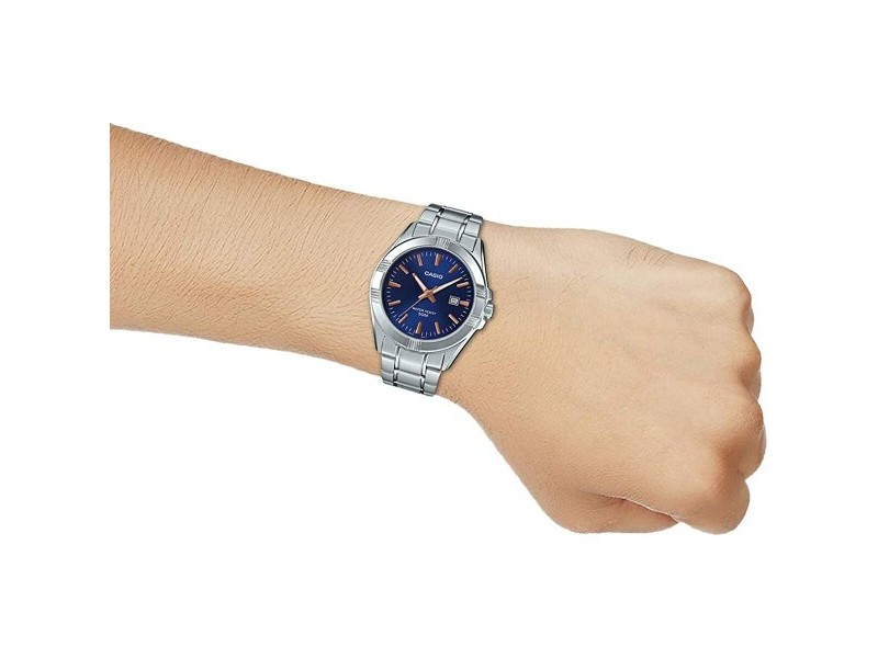 Мъжки часовник Casio BOLD DATE - BLUE Сребрист (Ø 43,5 mm) Мъжки часовник Casio BOLD DATE - BLUE Сребрист (Ø 43,5 mm)