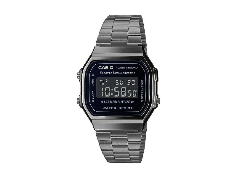 Мъжки часовник Casio A168WEGG-1BEF Черен Сребрист (Ø 36 mm) (Ø 38 mm)