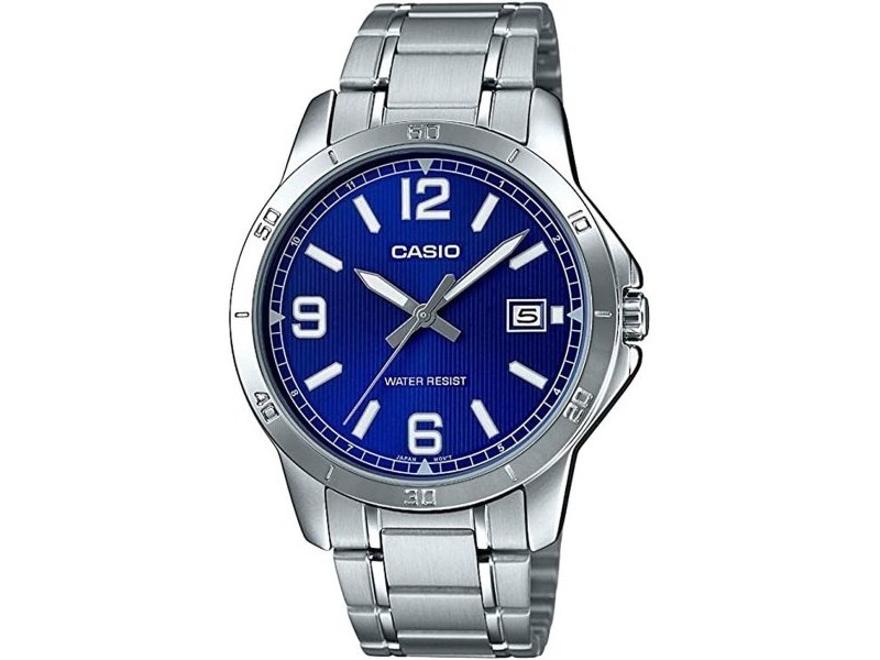 Мъжки часовник Casio CASUAL DATE STEEL - BLUE Сребрист (Ø 41,5 mm) (Ø 47 mm)
